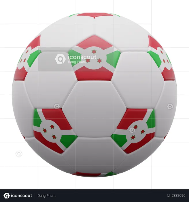 Burundi Ball Flag 3D Icon