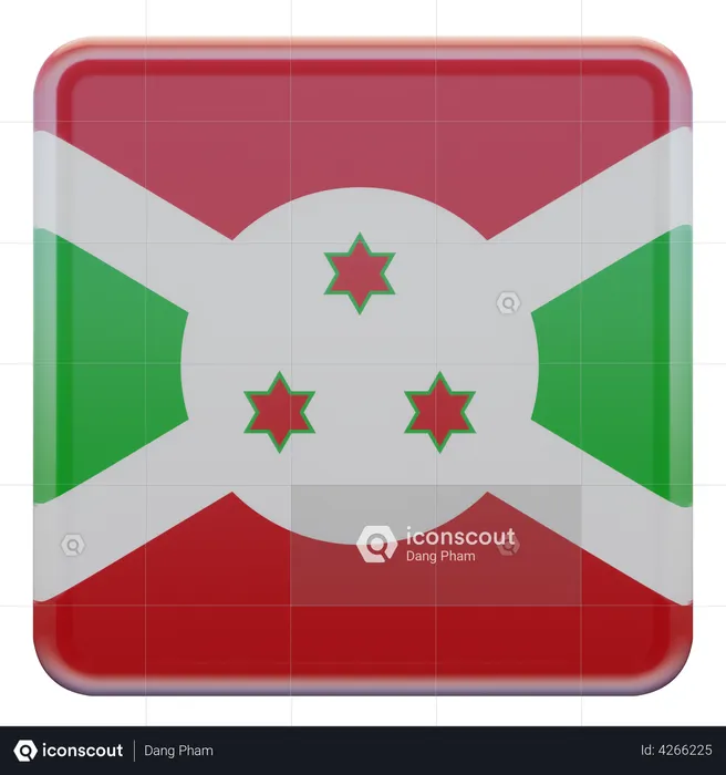 Burundi Flag Flag 3D Illustration