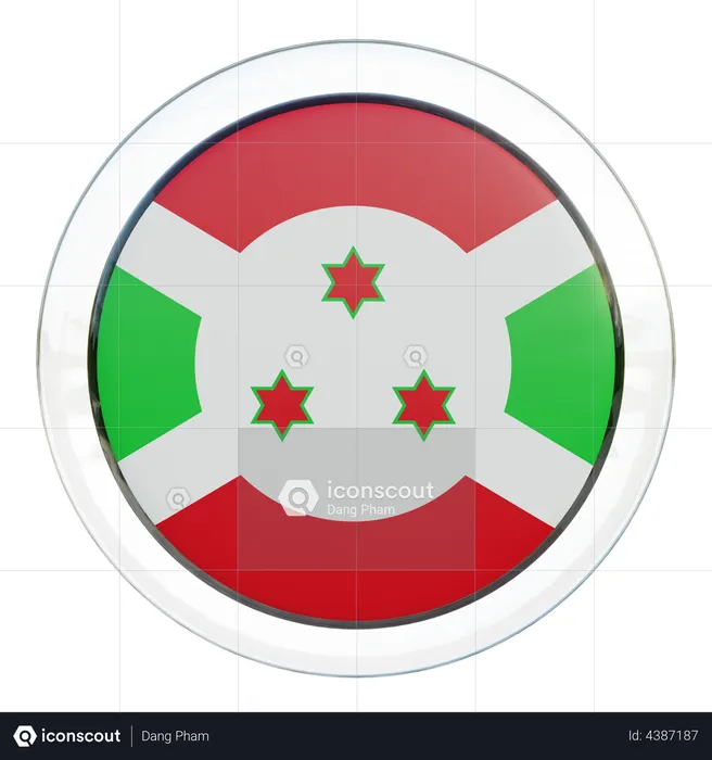 Burundi Flag Glass Flag 3D Flag