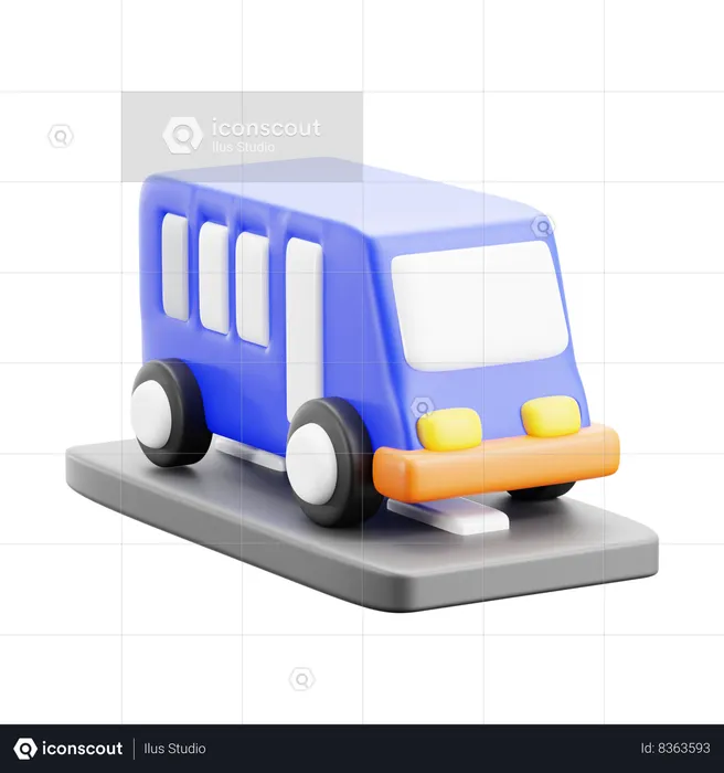 Bus  3D Icon