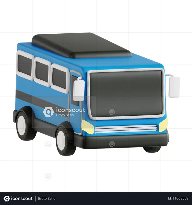 Bus  3D Icon