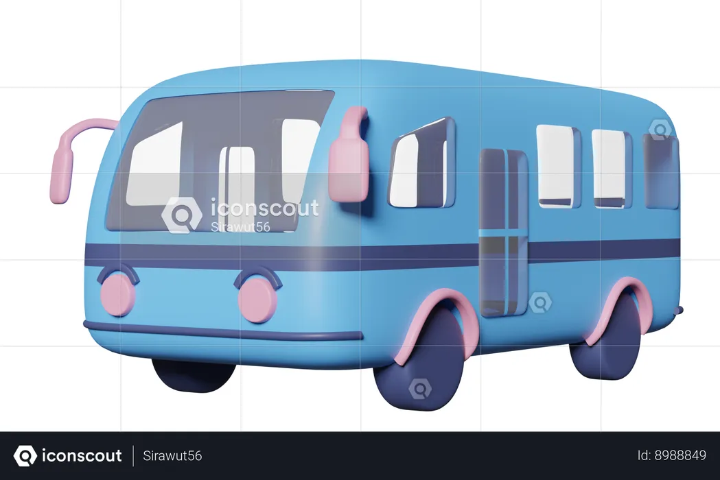 Bus  3D Icon