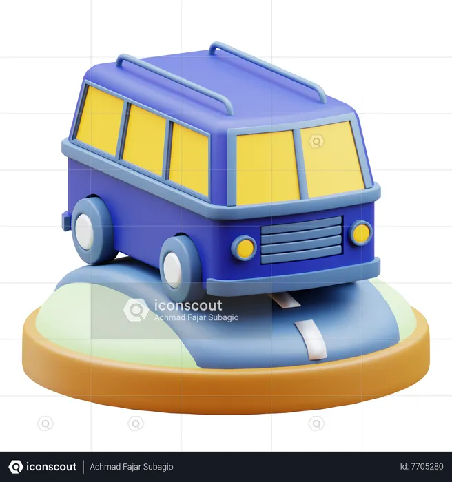 Bus  3D Icon