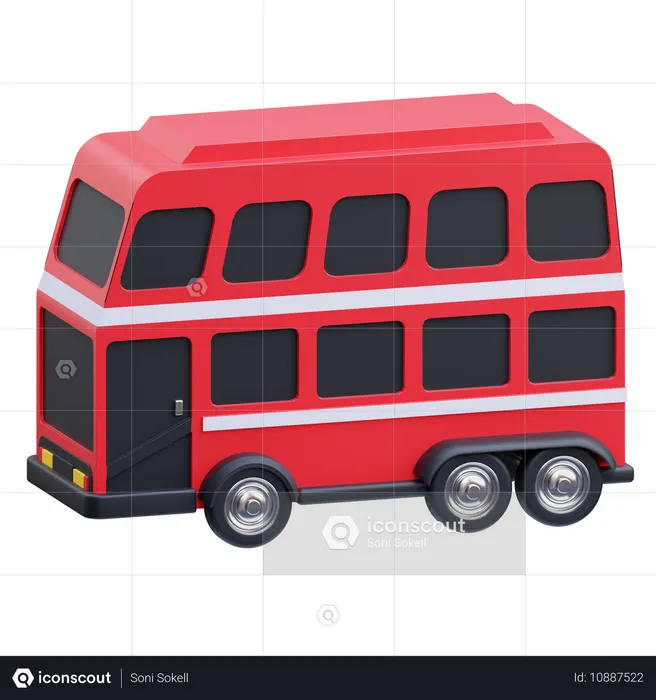 Autobus à impériale  3D Icon