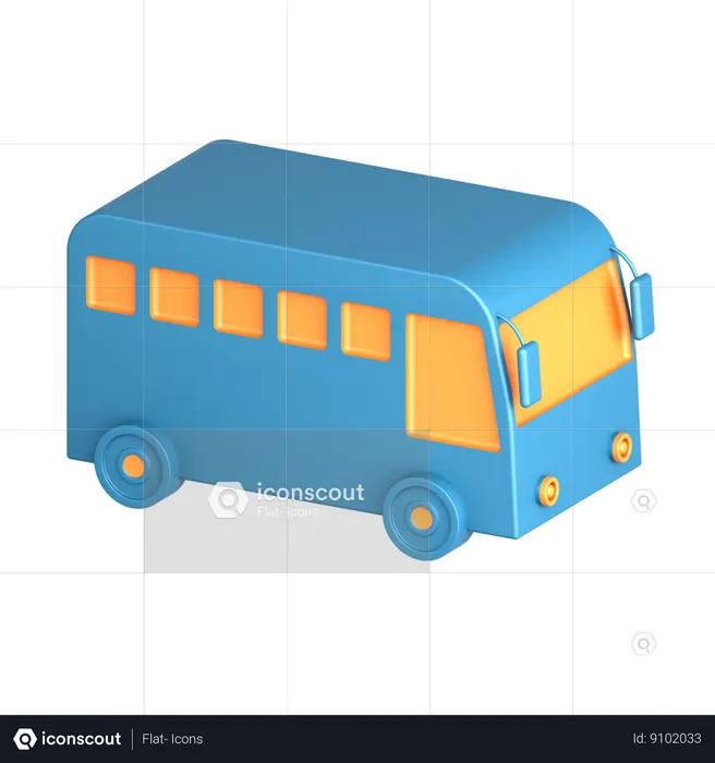 Bus public  3D Icon