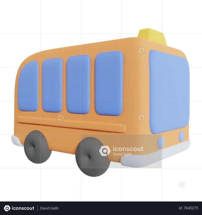 Bus public  3D Icon