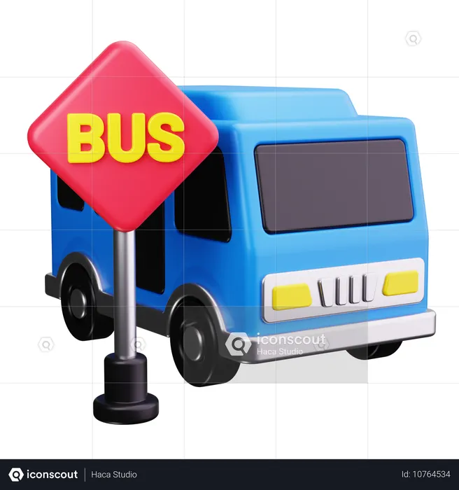 Bus Stop  3D Icon