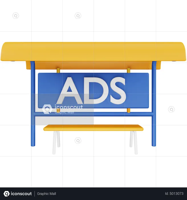 Bus Stop Ads  3D Icon