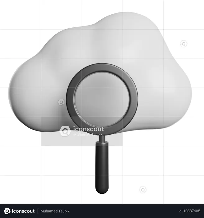 Pesquisa na nuvem  3D Icon
