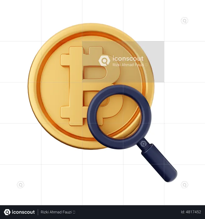 Buscar bitcoins  3D Icon