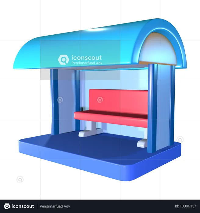 Bushäuschen  3D Icon