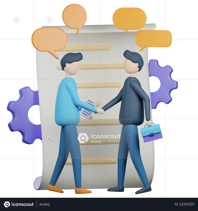 Business agreement  3D Icon