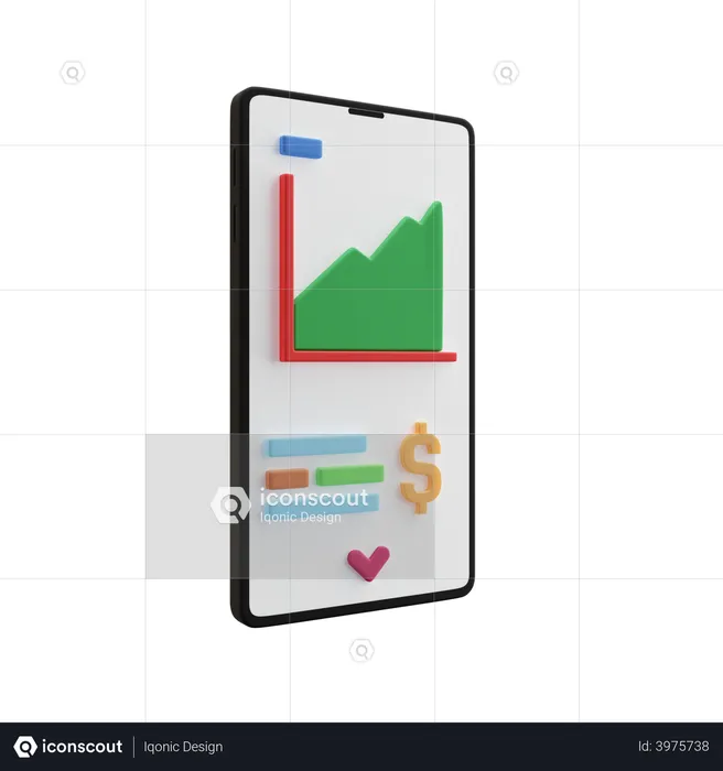 Business Analysis Chart  3D Illustration