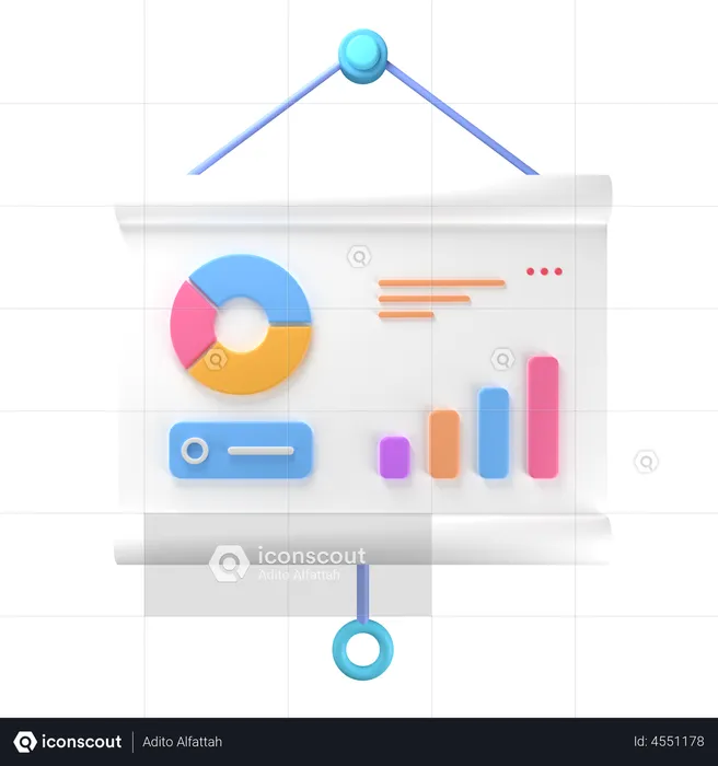 Business Analysis Presentation  3D Illustration