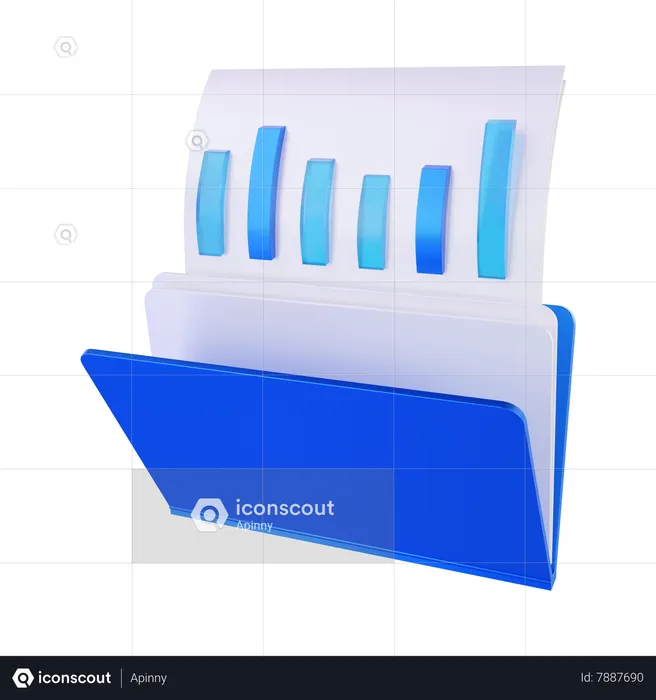 Business analysis report folder  3D Icon