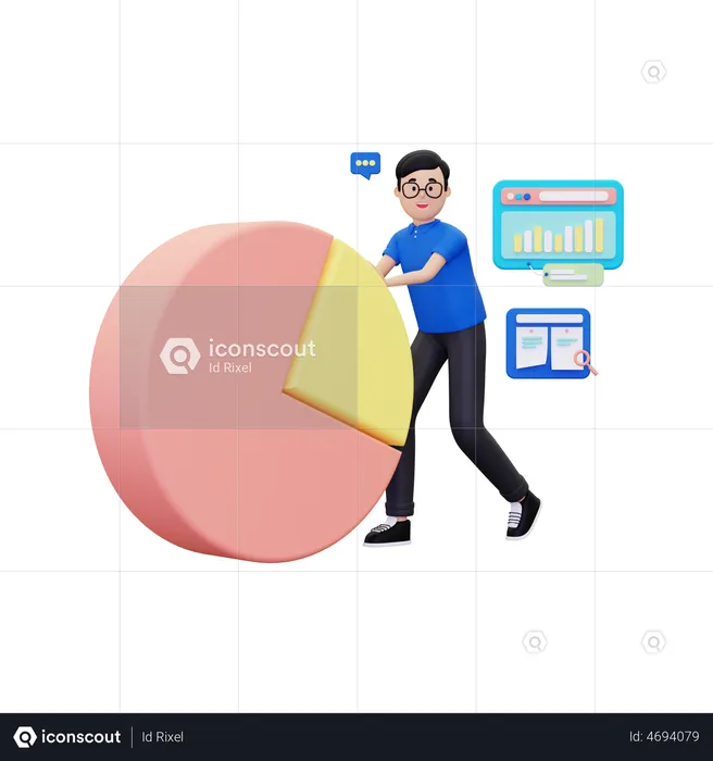 Business Analytics Presentation  3D Illustration