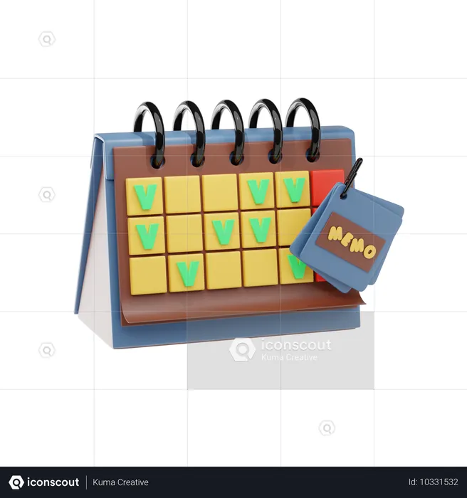 Business Calendar  3D Icon