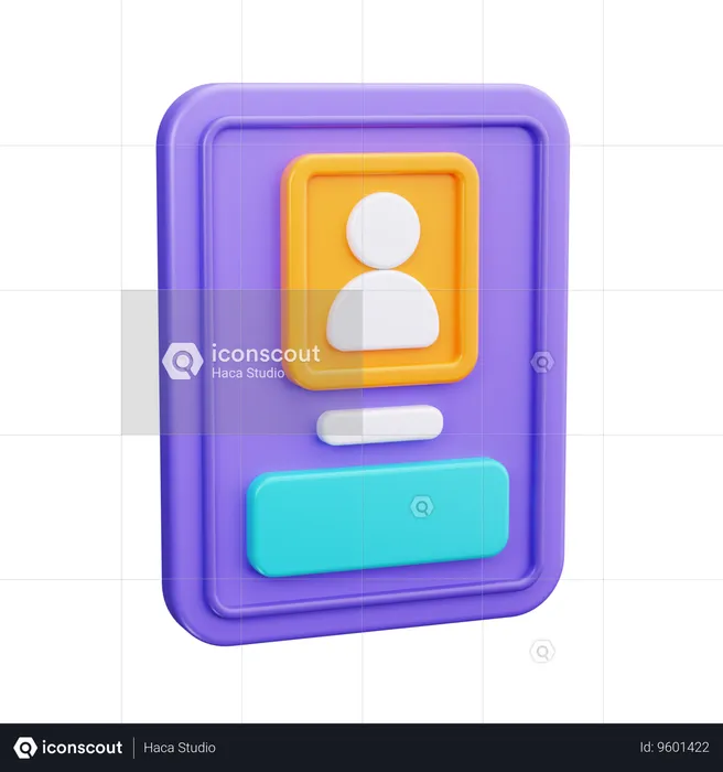 Business Card  3D Icon