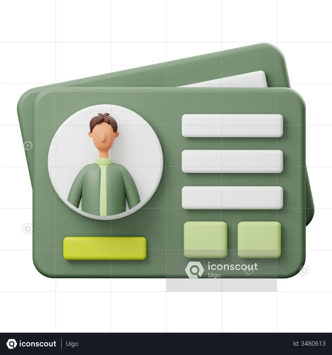 Business Card  3D Illustration
