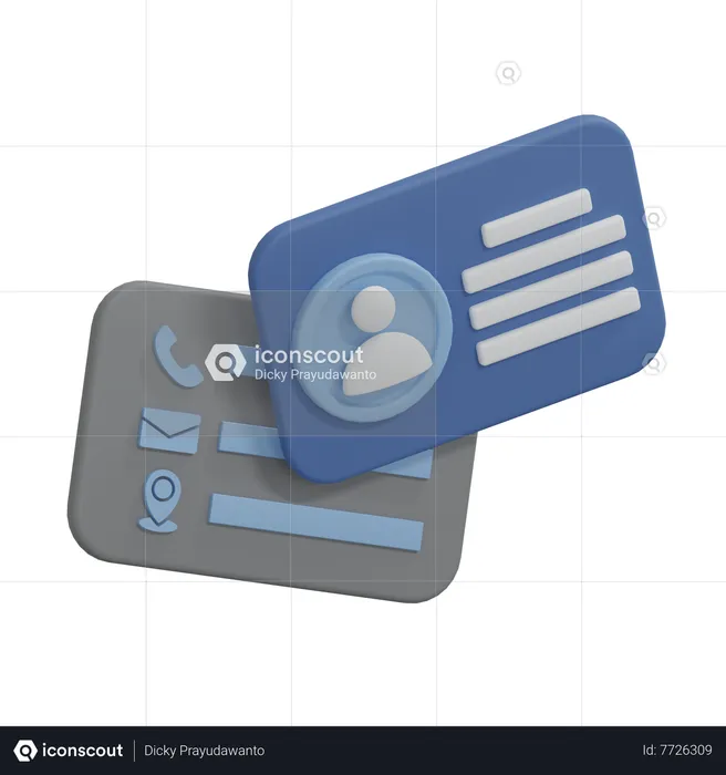 Business Card  3D Icon