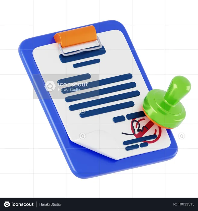 Business Contract  3D Icon