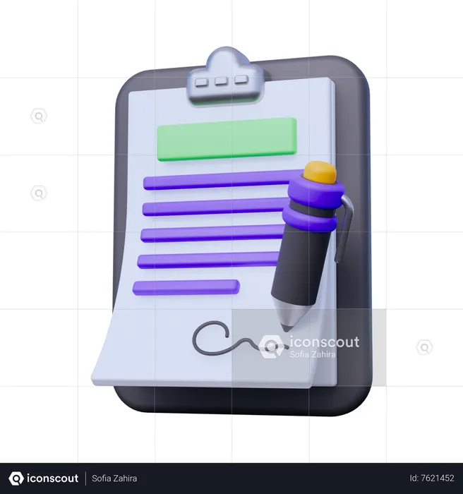 Business Contract  3D Icon