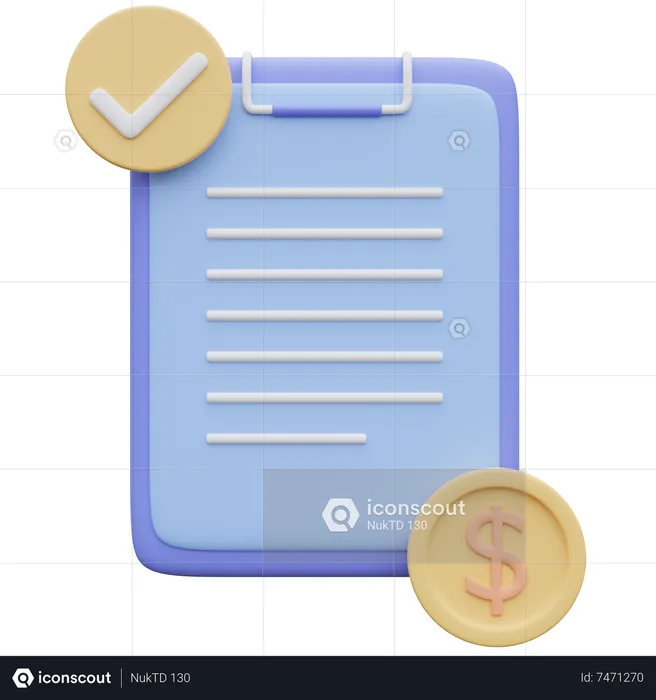 Business Contract  3D Icon