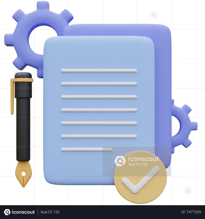 Business Contract  3D Icon