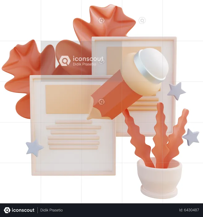 Business Contract  3D Illustration
