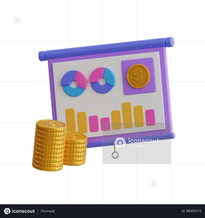 Business data  3D Icon