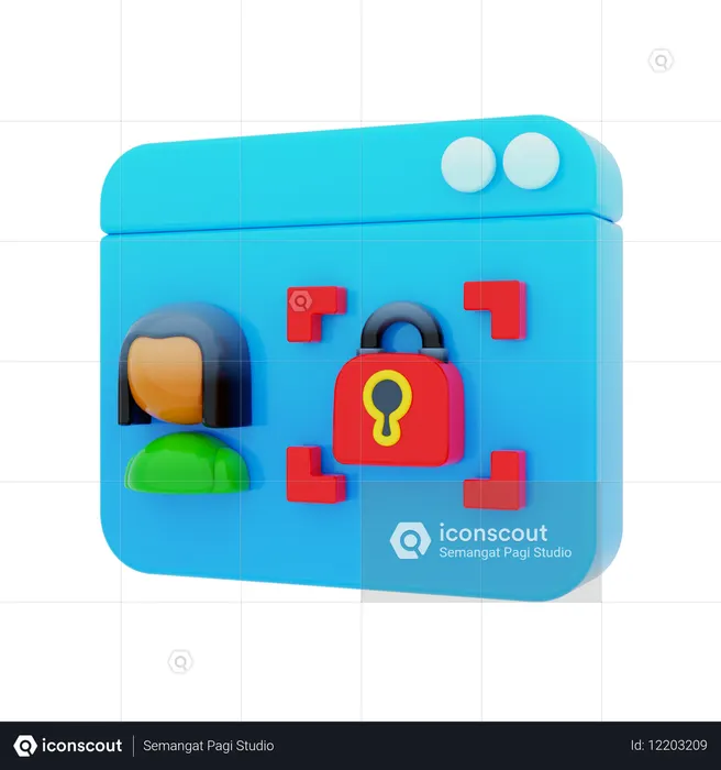 Business Data Security  3D Icon