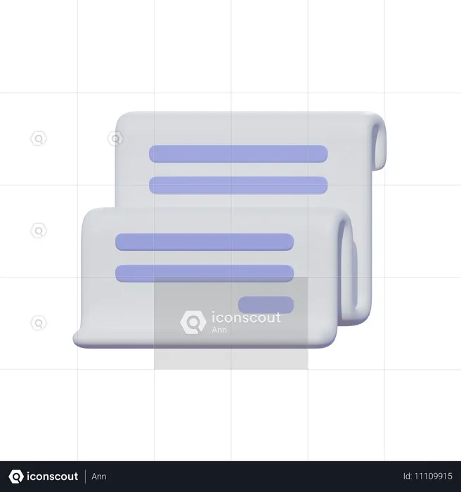 Business document  3D Icon