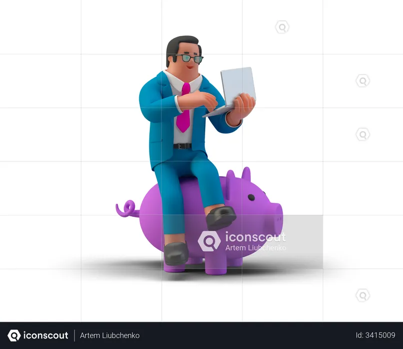 Business Financier  3D Illustration