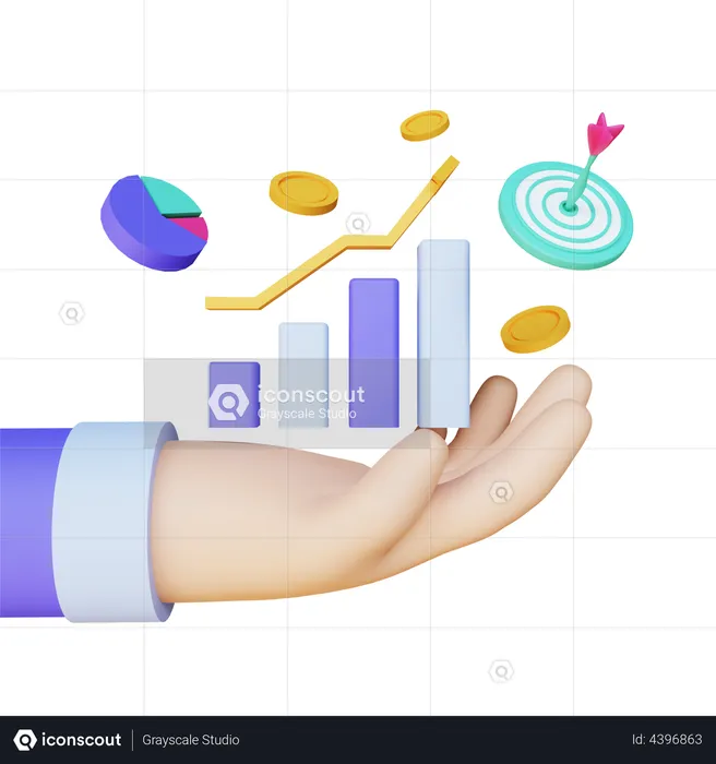 Business Goal  3D Illustration