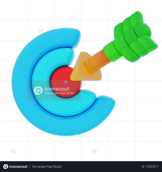 Business Goal Setting  3D Icon