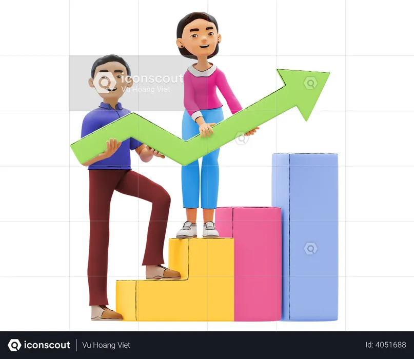 Business Growth  3D Illustration