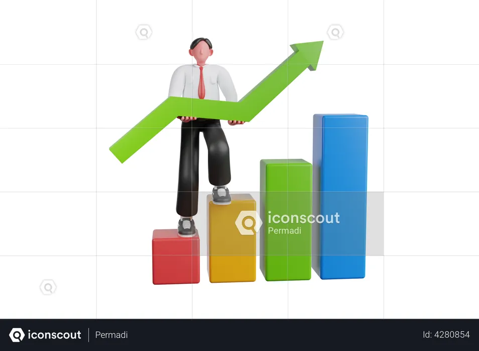 Business Growth  3D Illustration