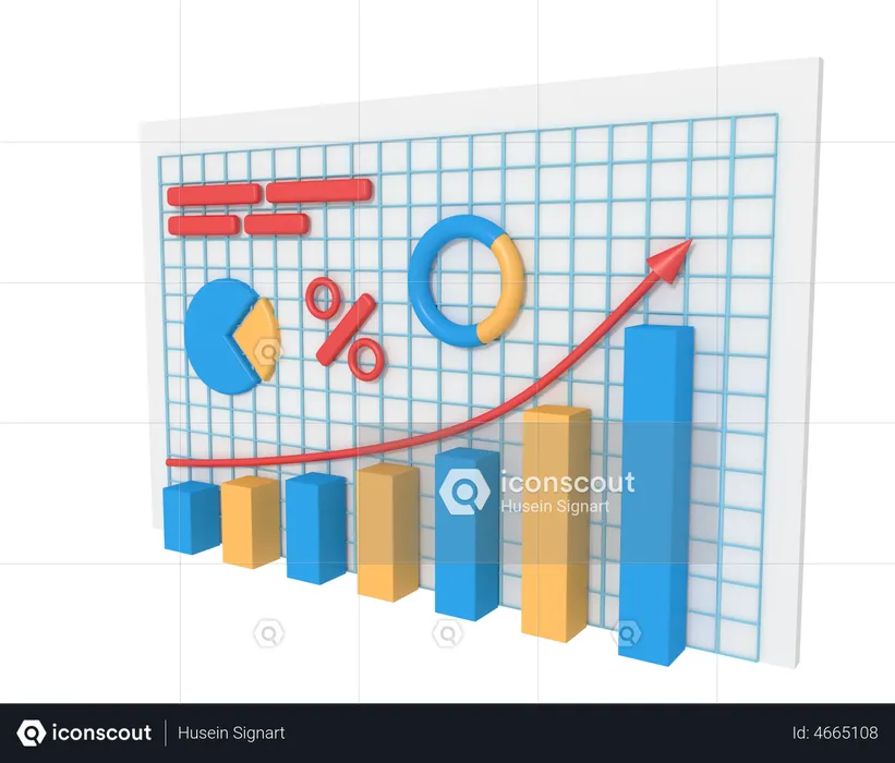 Business Growth Analysis  3D Illustration