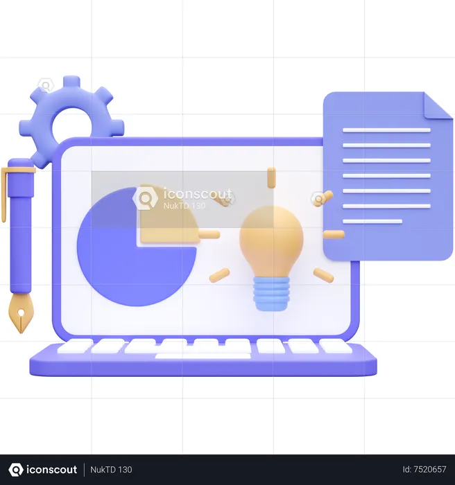 Business Growth Graph  3D Icon