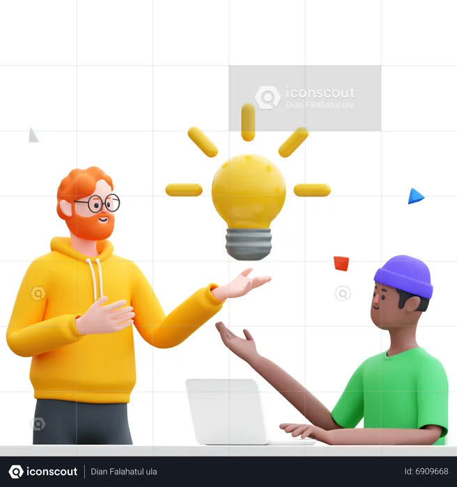 Business Idea  3D Illustration