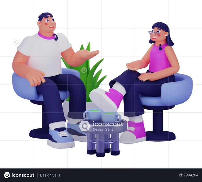 Business Interview  3D Illustration