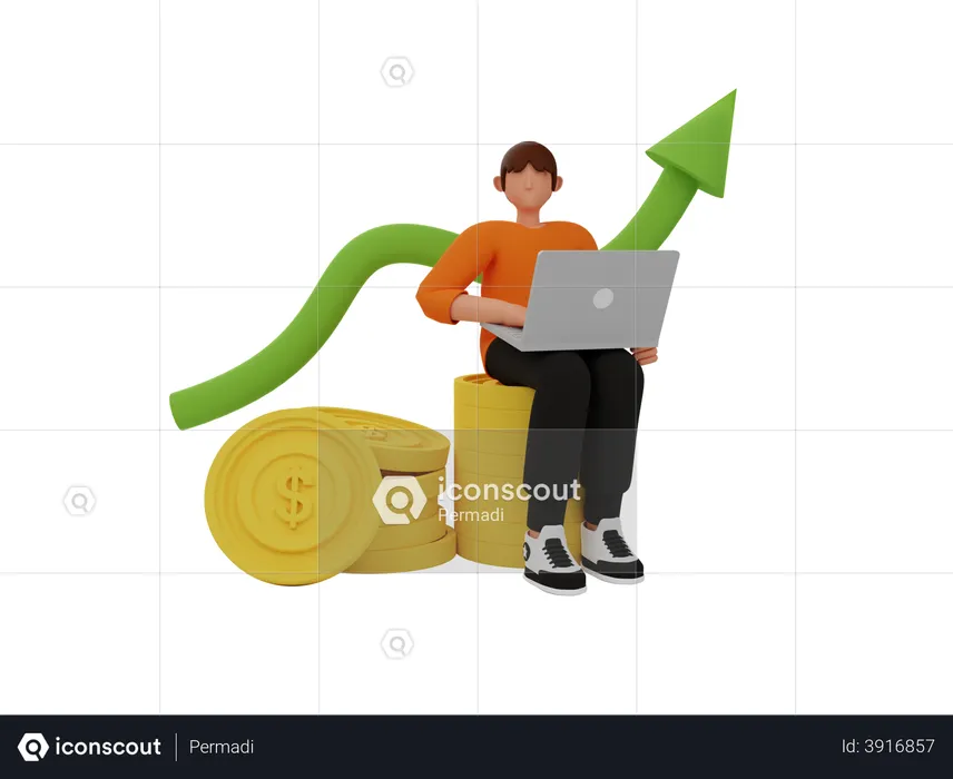 Business investment  3D Illustration
