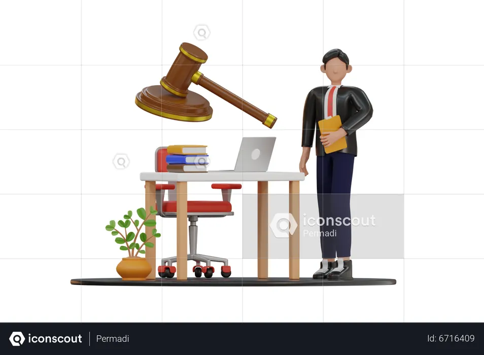 Business Lawyer  3D Illustration