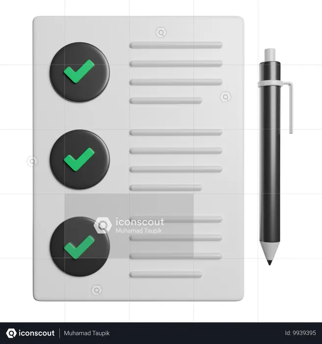 Business list  3D Icon
