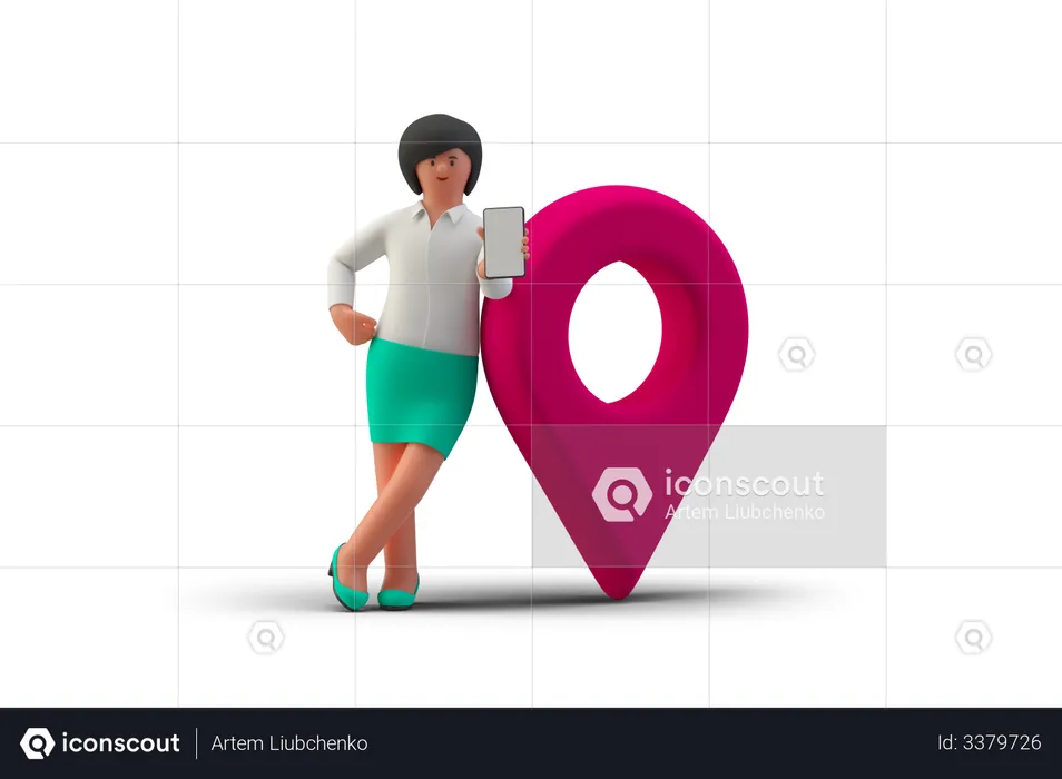 Business location  3D Illustration