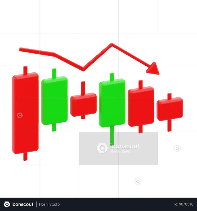 사업 손실  3D Icon