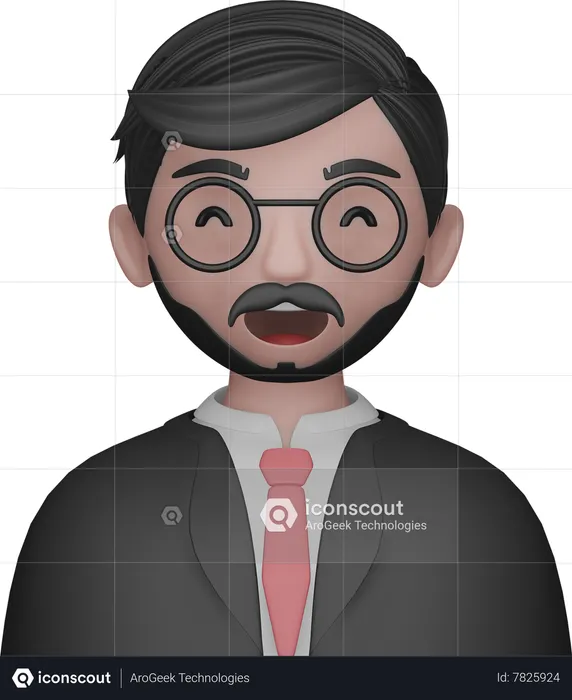 Business Man Avatar  3D Icon