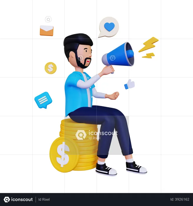 Business marketing  3D Illustration