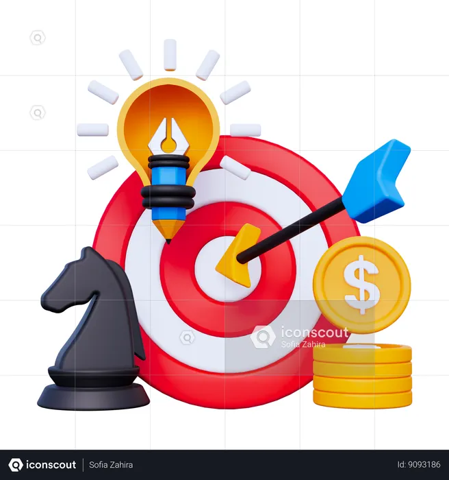 Business Marketing Goal  3D Icon