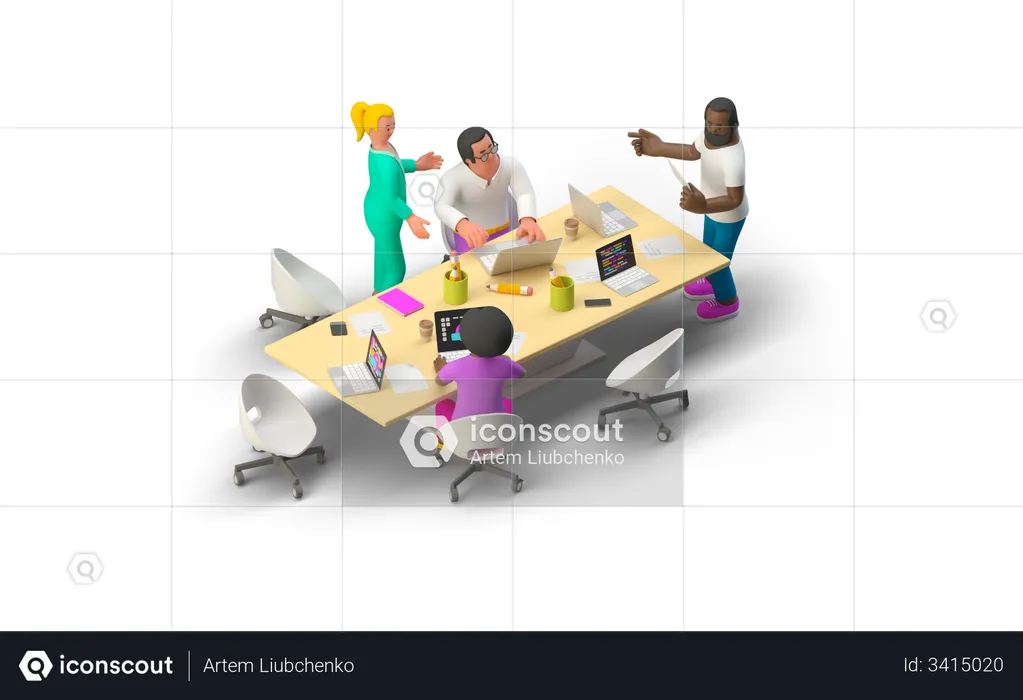 Business Meeting  3D Illustration